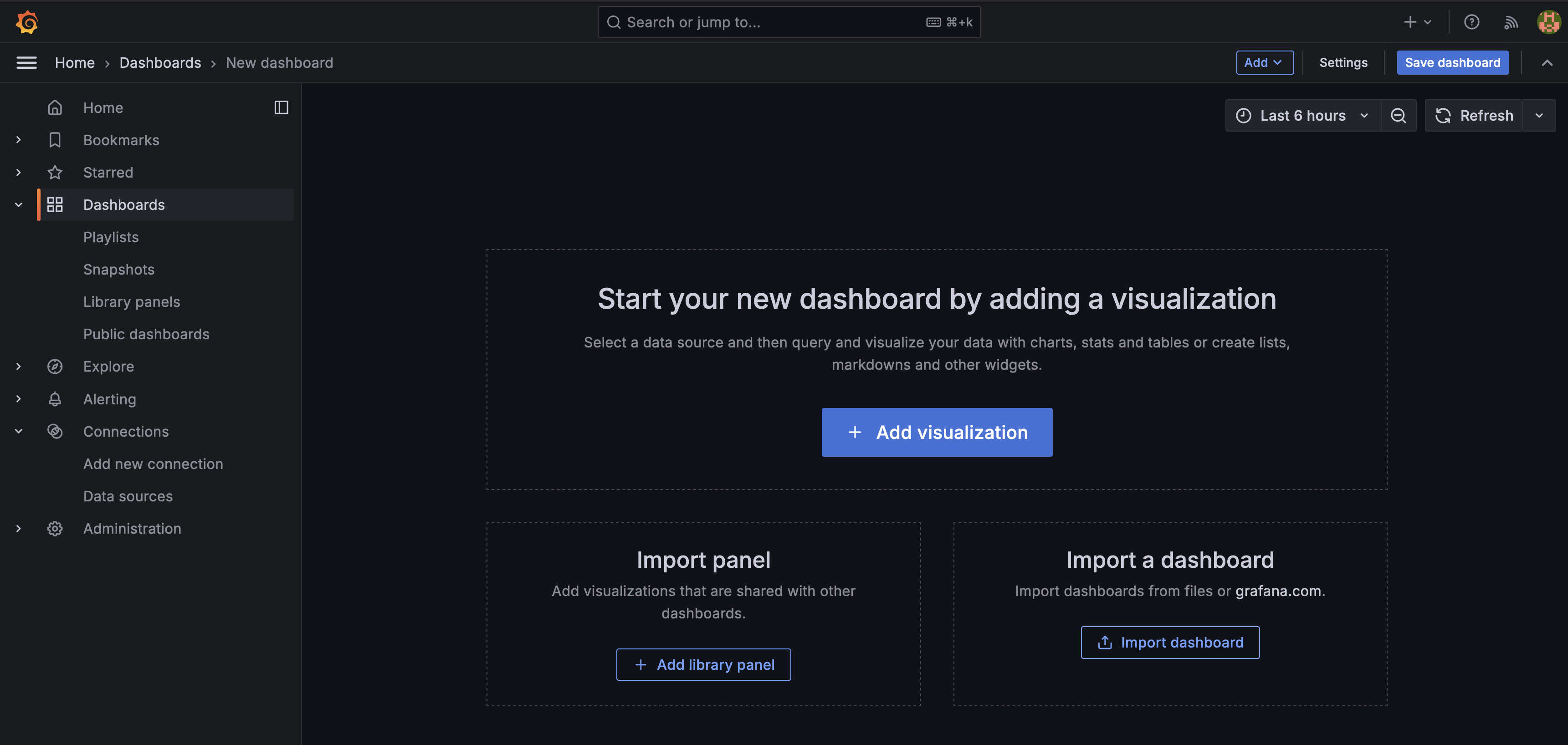 Grafana Create Dashboard